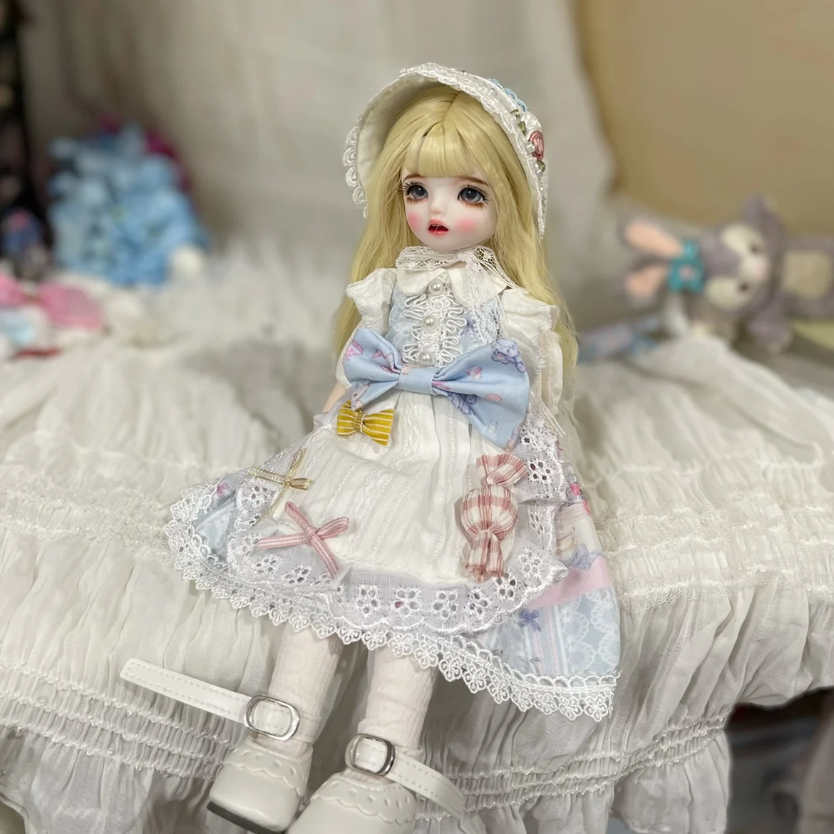 

30cm Doll Mjd 22 Joint Girl Body,Lovely Dress Wig BJD Accessories