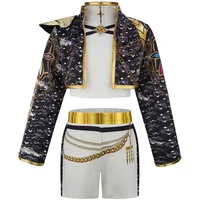 Nouveau K-POP filles ensembles 2026 nouvelle mode enfants costumes enfants vestes pantalons tenues adolescent décontracté printemps vêtements 4-12 ans 3