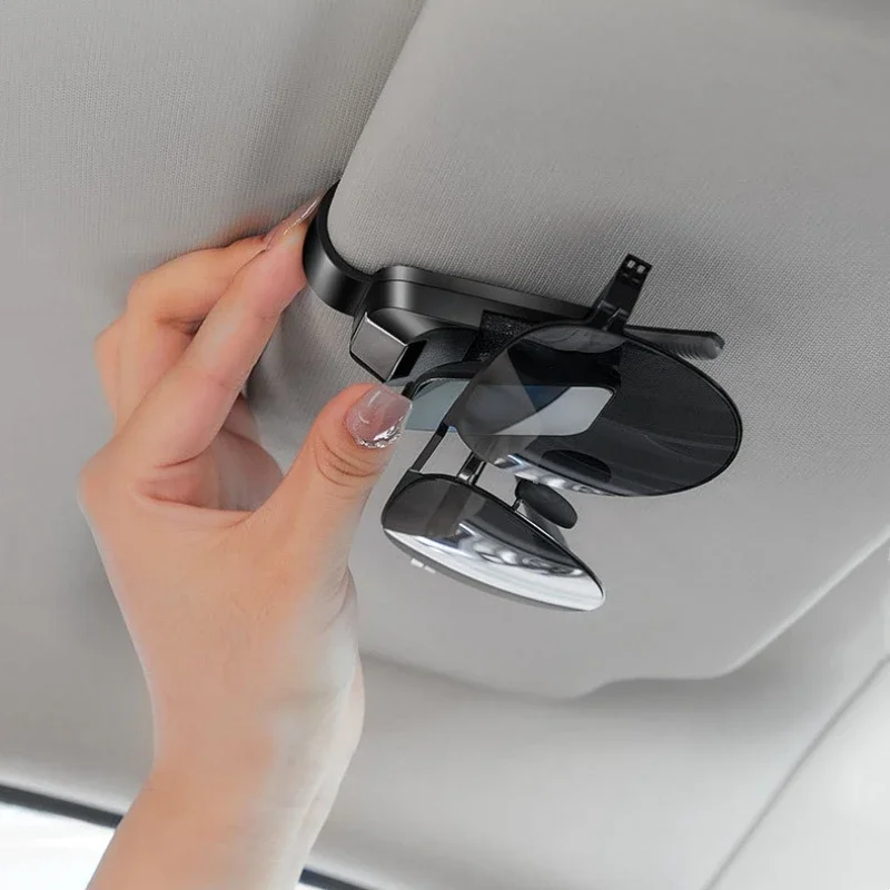 1PC Car Sun Visor Eyeglasses Storage Holder Interior Compact Storage Auto Interior Accessory with Alloy Buckle