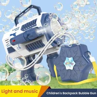 Automa Bubble Machine for Kids Luminescence Bubble Gun Rocket Launcher Children Soap Bubble Maker Summer Outdoor Fun Sports Toys 1