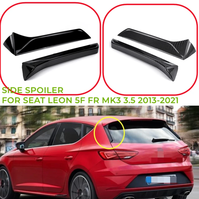  2Pcs Rear Window Side Spoiler, Rear Window Spoiler Side Wing  Trim Cover, Wing Exterior Trim Left Right Replacement for SEAT Leon 5F FR  Mk3 MK3.5 2013‑2021(Piano Black) : Automotive