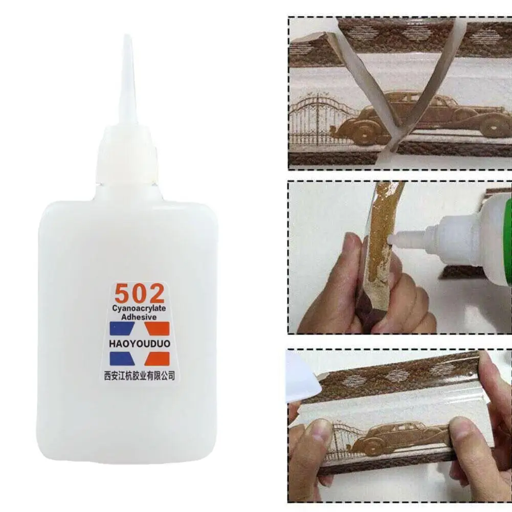 

502 Super Glue Instant Quick Dry Cyanoacrylate Strong Adhesive Quick Bond Leather Rubber Metal Office Supplies Fast Glue 1/3Pcs