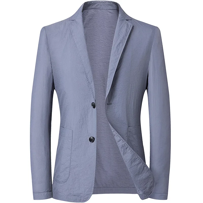 Business casual suit men's light and thin sunscreen suit single western top summer ice silk Korean version blazer