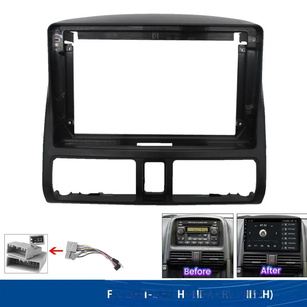

Для HONDA CRV CR-V 2001-06 9 "автомобильное радио Android MP5 плеер стерео Корпус рамка 2 Din головное устройство Fascia приборная панель комплект отделки