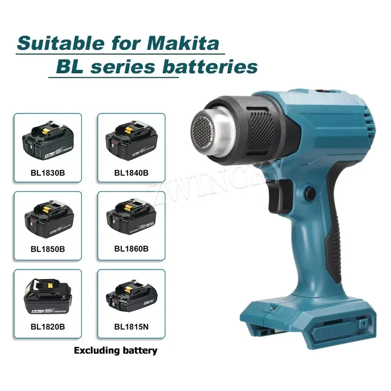 Handheld Hot Air Heating Machine For Makita 18V Battery Heat Gun with 4 Nozzles Industrial Home Hair Dryer Heat Air Machine 2