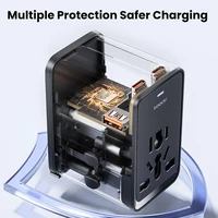 Toocki GaN 65W Universal Travel Adapter Worldwide With 2 Type-C 2 USB Ports 1 AC Outlet Fast Charging Socket Adapter EU/US/JP/AU - Image 5