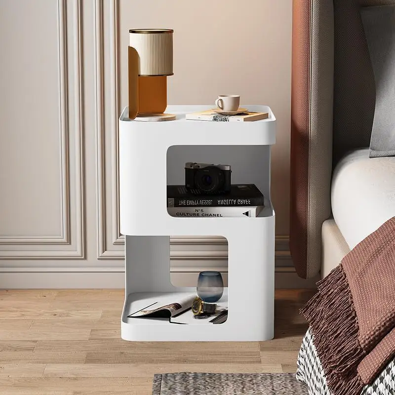 

Minimalist Narrow Nightstands White Auxiliary Modern Luxury Bedside Table Nordic Fashion House Furniture