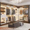 5FT Wood Closet Organizer System with Storage Drawer and Adjustable Shelves Modern Walk In Closet Rack 2