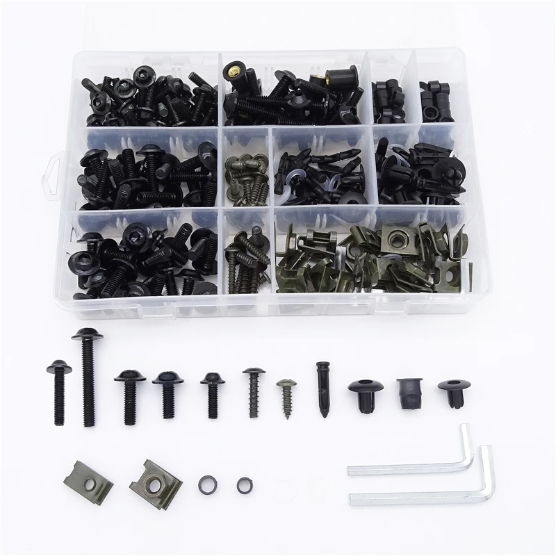 

251 Pcs Motorcycle Fairing Bolt Screws Nut Kit For Suzuki GSXR 600 750 1000 K1-K8 SV650/X for Yamaha R1 R6 R3 FZ1 FZ6 FZ8 FZ07