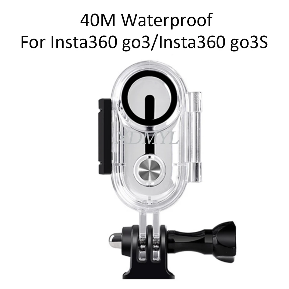 Étui étanche 60m Pour Insta360 GO 3S/GO 3 - Coque De Protection Sous-marine - Transparent Avec Base