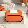 PU Leather Tissue Box With Storage Rack Home Decor Paper Holder Napkin Holder For Office Table, Countertop, Night Stand & More 2