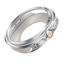 Luxury Metal Watch Case - Premium Aluminum Alloy Protector Cover for galaxy 8 40mm (Silver white - 1)
