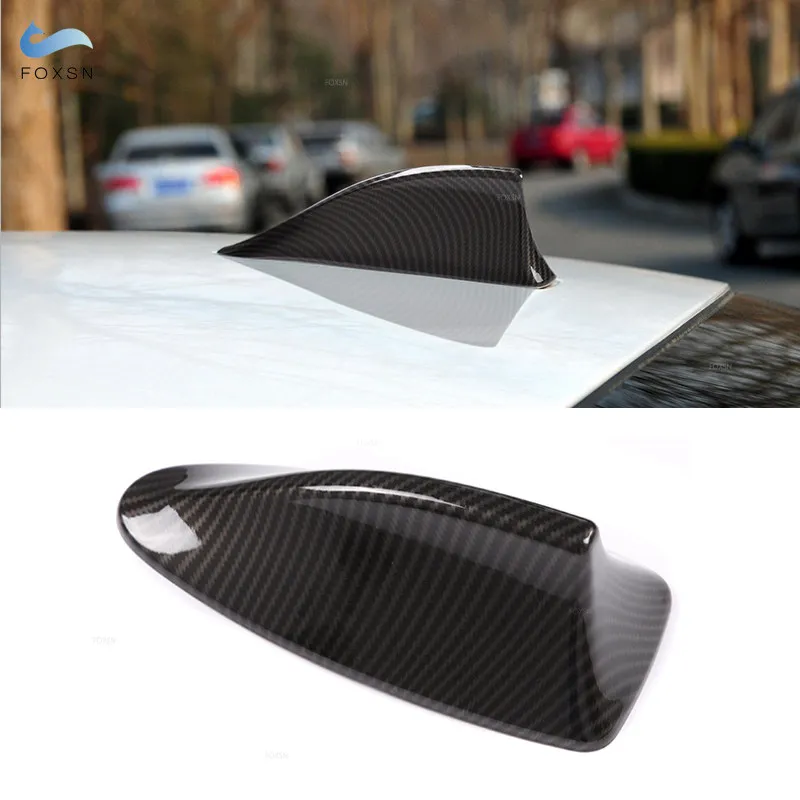 

For BMW 5 7 Series F01 F02 F10 F11 F18 M5 2012 2013 2014 ABS Carbon Fiber Texture Car Roof Shark Fin Antenna Aerials Cover Trim