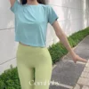 Lemon Women Action Always Short Sleeve Top Summer Loose High Elastic Breathable Sports Yoga Dance Gym Sports Leisure T-Shirt 4