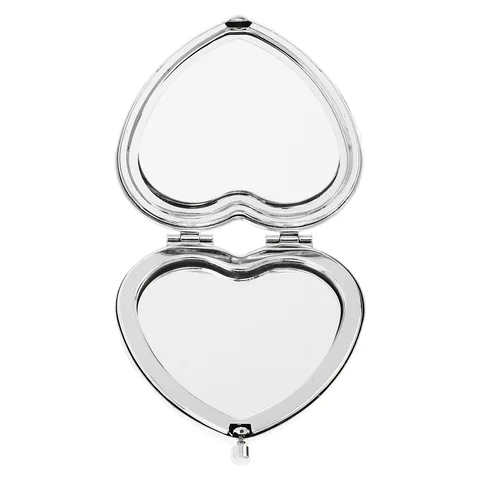 Folding Mirror Heart-shape Makeup Mirror Portable Travel Mirror