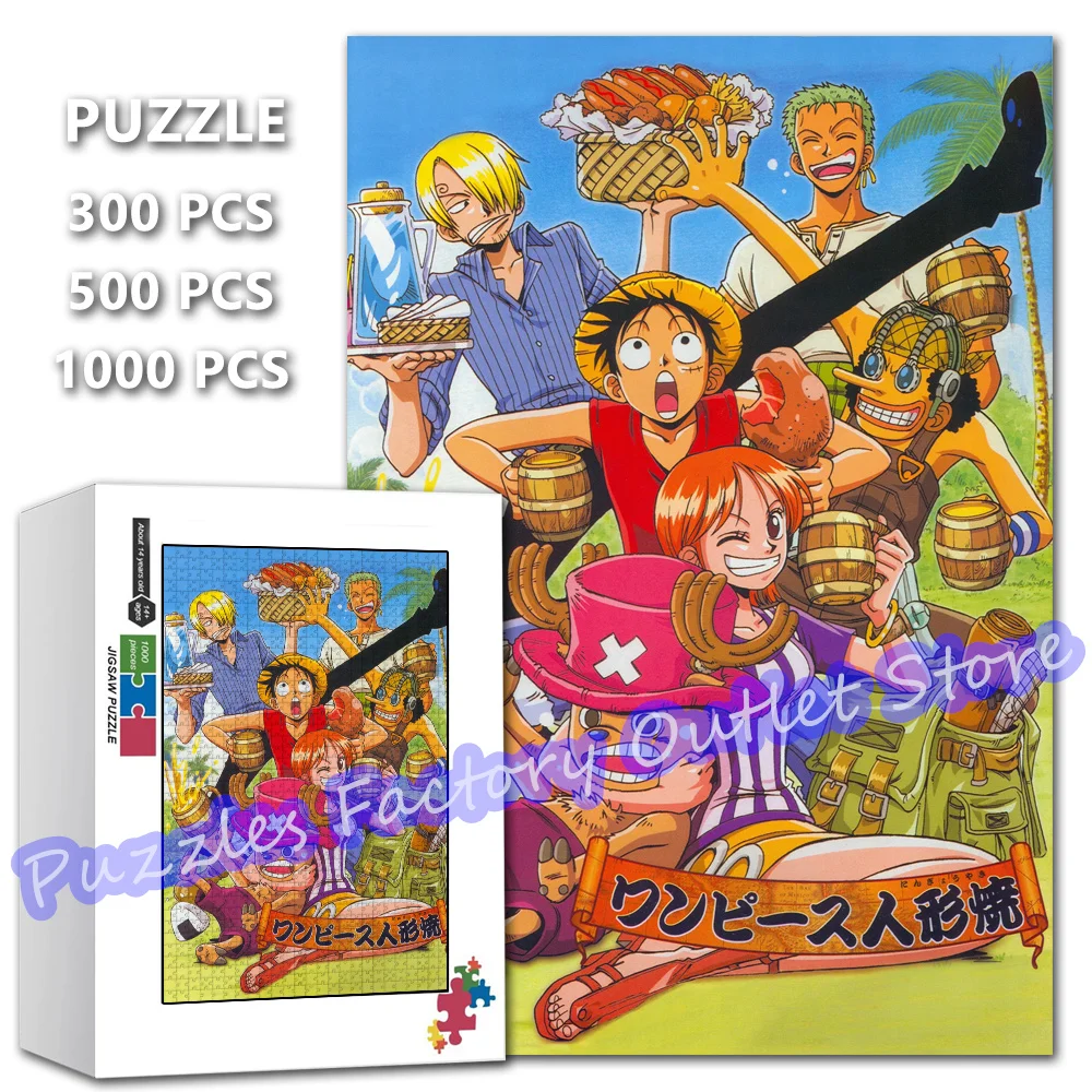 One Piece Anime Print Jigsaw Educational Toys Puzzle Nico Robin Nami Japanese Beauty Girl 300/500/1000 Pieces Puzzle for Kids 2