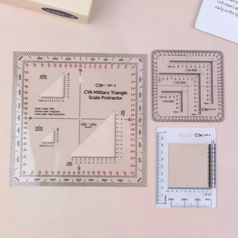 실용적인 군사 지형 지도 규모표 MGRS USNG 해상 및 육상 항해 모험용 좌표 규모표