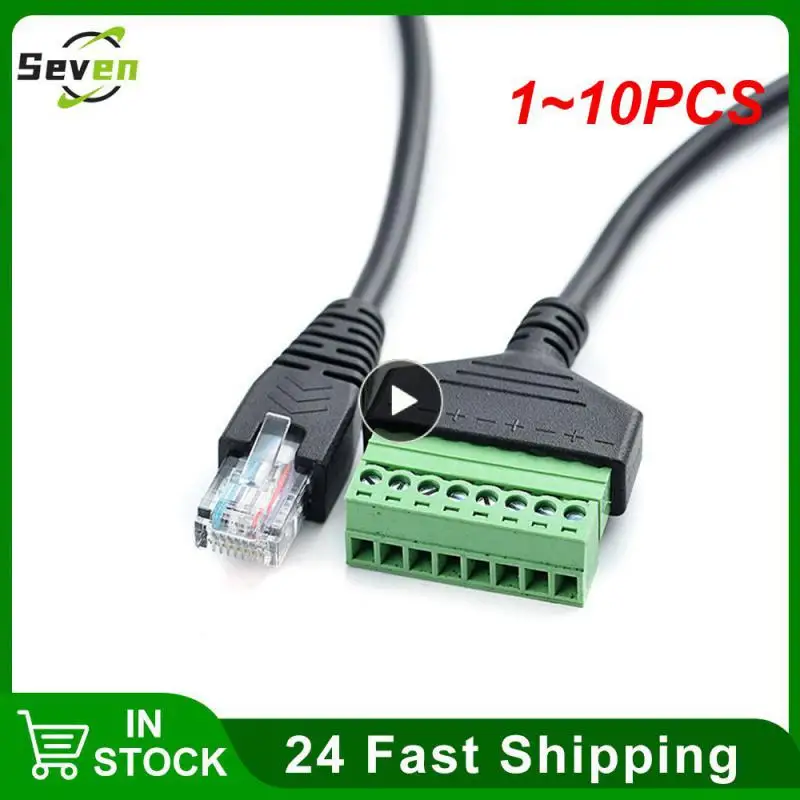 

1~10PCS rj45 to screw terminal Block 8p connector ethernet rj45 Male Female to 8 pin screw terminal network adapter for CCTV