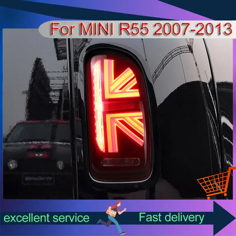 

Задние фонари для BMW MINI Cooper R55 2007-2013, задний фонарь, задний фонарь, сигнал, светодиодные лампы, модифицированный тормоз, автоматические автомобильные аксессуары