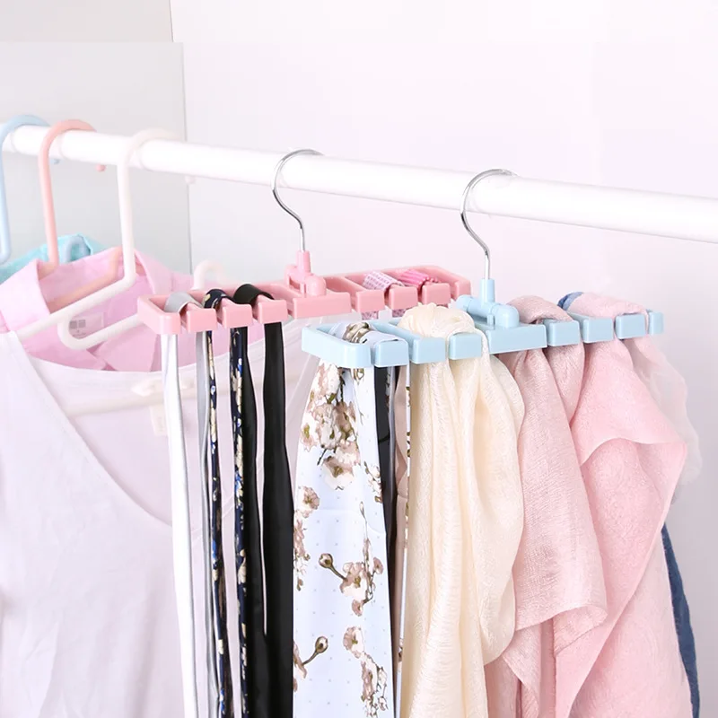 

C2 Home Plastic Storage Rack Tie Belt Organizer Space Saver Rotating Scarf Ties Hanger Holder Hook Closet Organization Bra Belts