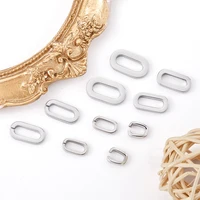 Anneaux ouverts ovales en acier inoxydable, connecteurs vierges pour la fabrication de bijoux, fournitures pour bricolage, collier, Bracelet, boucles d'oreilles, accessoires, matériaux 2