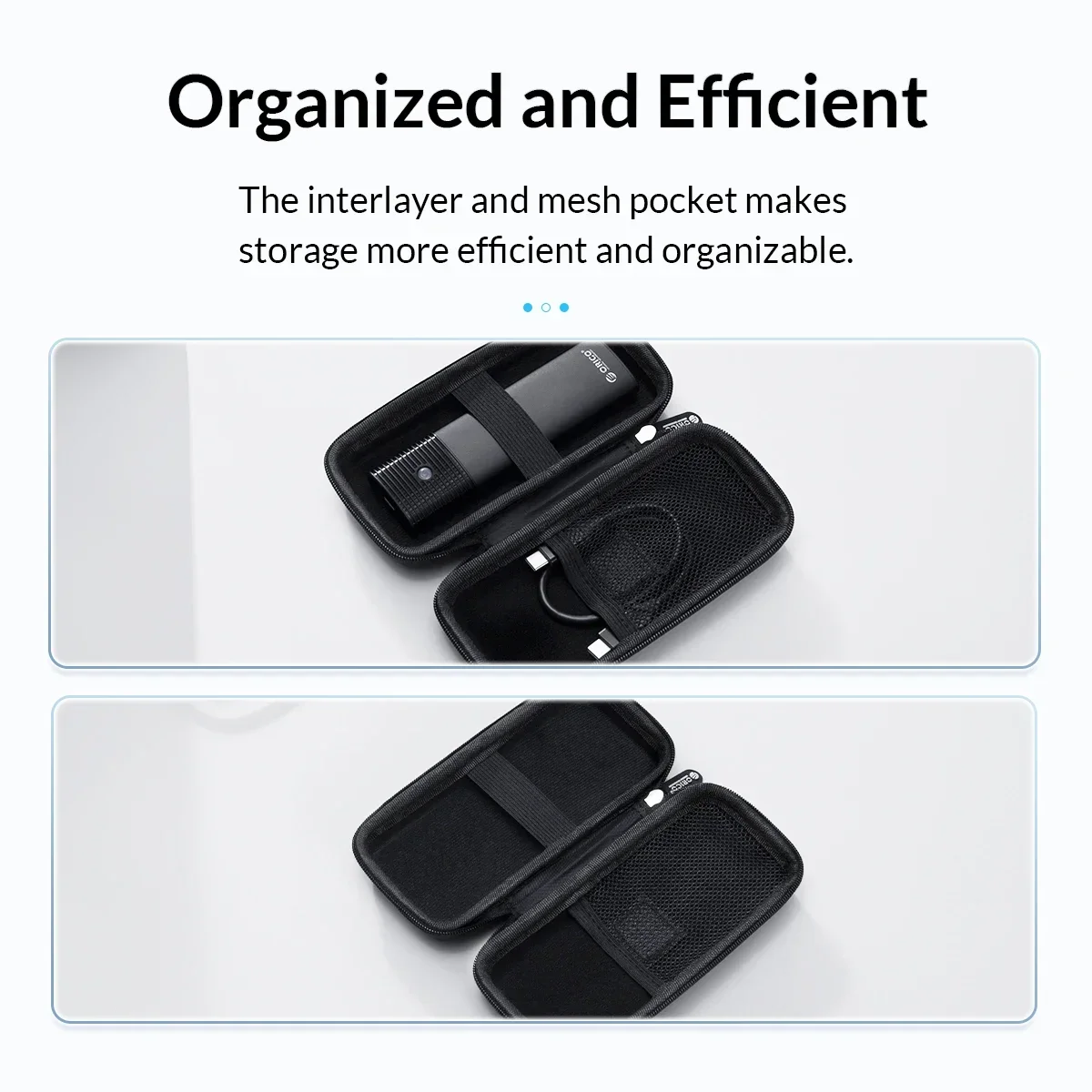 ORICO Ssd Nvme M2 Hard Disk Case Protection Bag for External M.2 Case/M.2 SSD /USB Cable /U Disk Large Capacity Storage Bags - Image 4