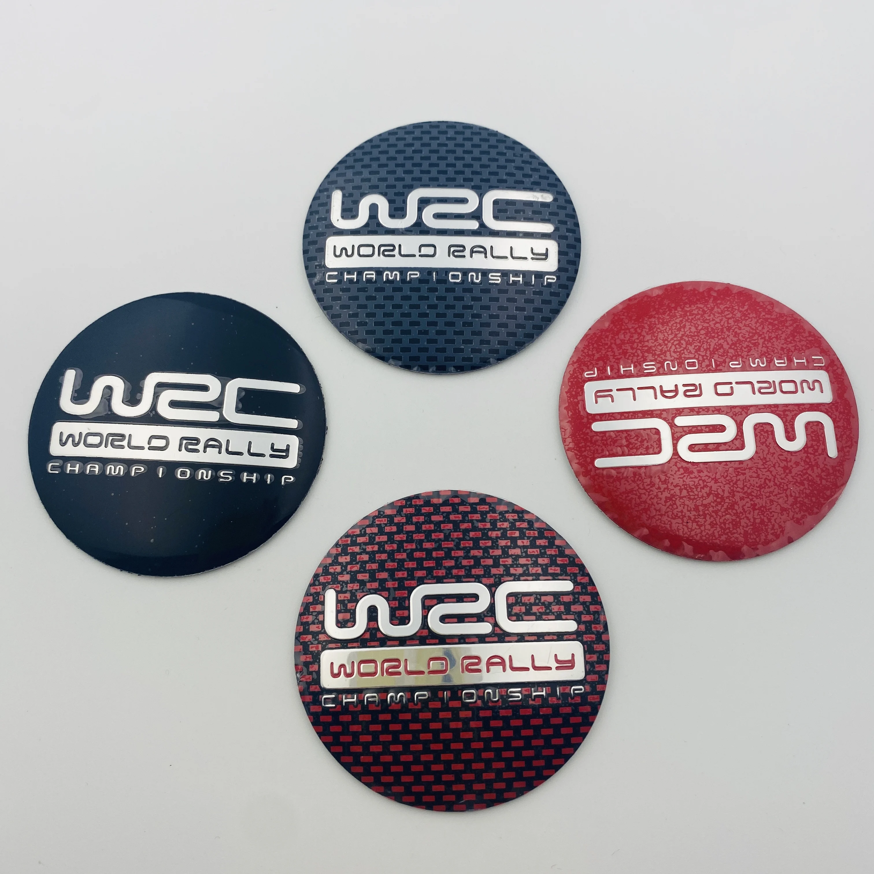 4pcs/Lot WRC WORLD RALLY championship 56mm Emblem Wheel Center Hub Caps Hubcap car Sticker Decal Car Styling Accessories