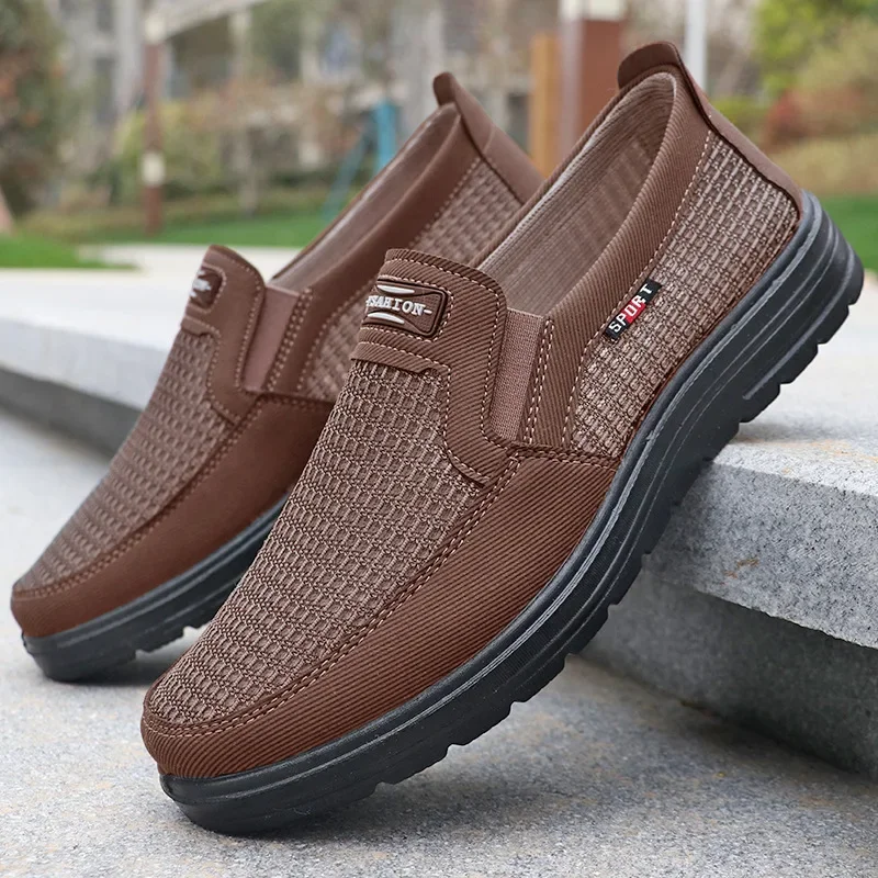 Lightweight Men Casual Shoes Canvas Shoes Wear-resistance Non-slip Mens Loafers Breathable Comfort Driving Shoes Zapato Hombre 2