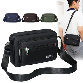 Borsa a tracolla da uomo Borsa in nylon Modello in pelle Un sacco di cerniere Ottimo lavoro Semplice moda primaverile Molto popolare ora