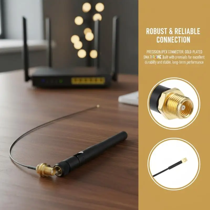 2.4GHz 3dBi 무선 안테나 RP SMA 남성형, WiFi 라우터 범위 확장, 데스크탑 PC 네트워크 카드용