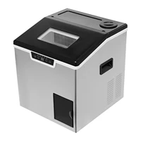 Machine à glaçons et broyeur de glace 2 en 1, 150-180W, 32 glaçons en 12-22 min, écran LCD, nettoyage automatique, acier inoxydable, pour la maison, le café, le bar, le bureau 2