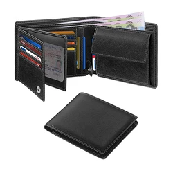 Men's Multi - Functional RFID Blocking Slim Wallet with Ample Card Storage (Black)