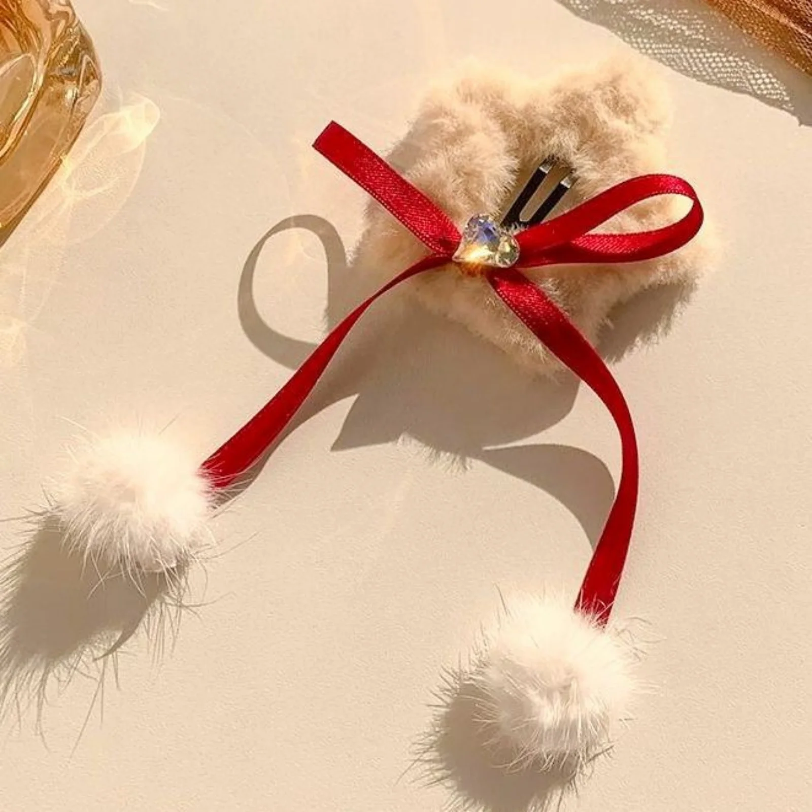 1PC Christmas Velvet Scrunchies Set: Santa, Reindeer & Gift Designs, Cute Hair Ties For Holiday Parties, Festive Accessories