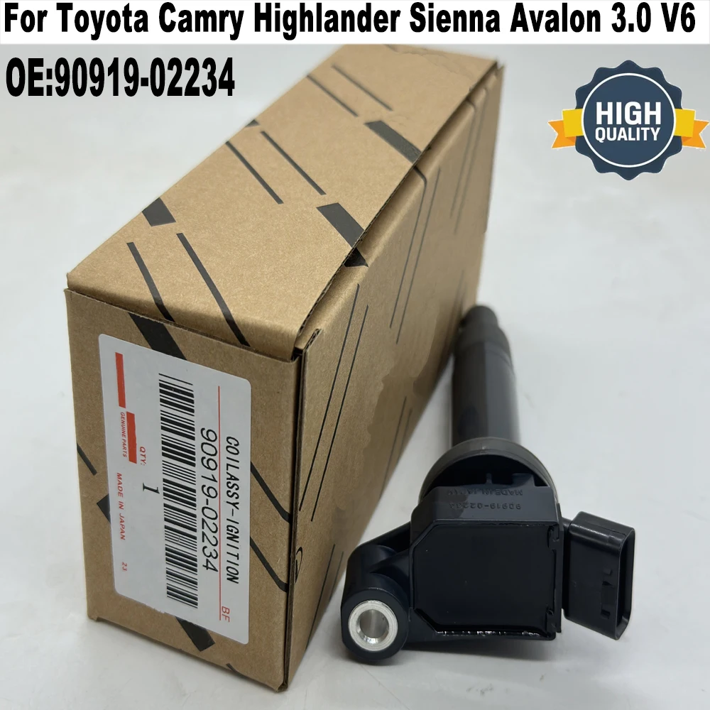 Оригинальная катушка зажигания OEM 90919-02234 90080-19016 для toyota, Sienna, Highlander, Camry, Lexuss, ES300, RX300, RX400h Оригинальная катушка зажигания OEM 90919-02234 90080-19016 для toyota, Sienna, Highlander, Camry, Lexuss, ES300, RX300, RX400h