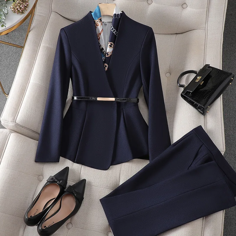 

Business Suit Women's Spring and Autumn High-End Temperament Goddess Temperament Commuter Workplace Formal Suit Jacket Overalls