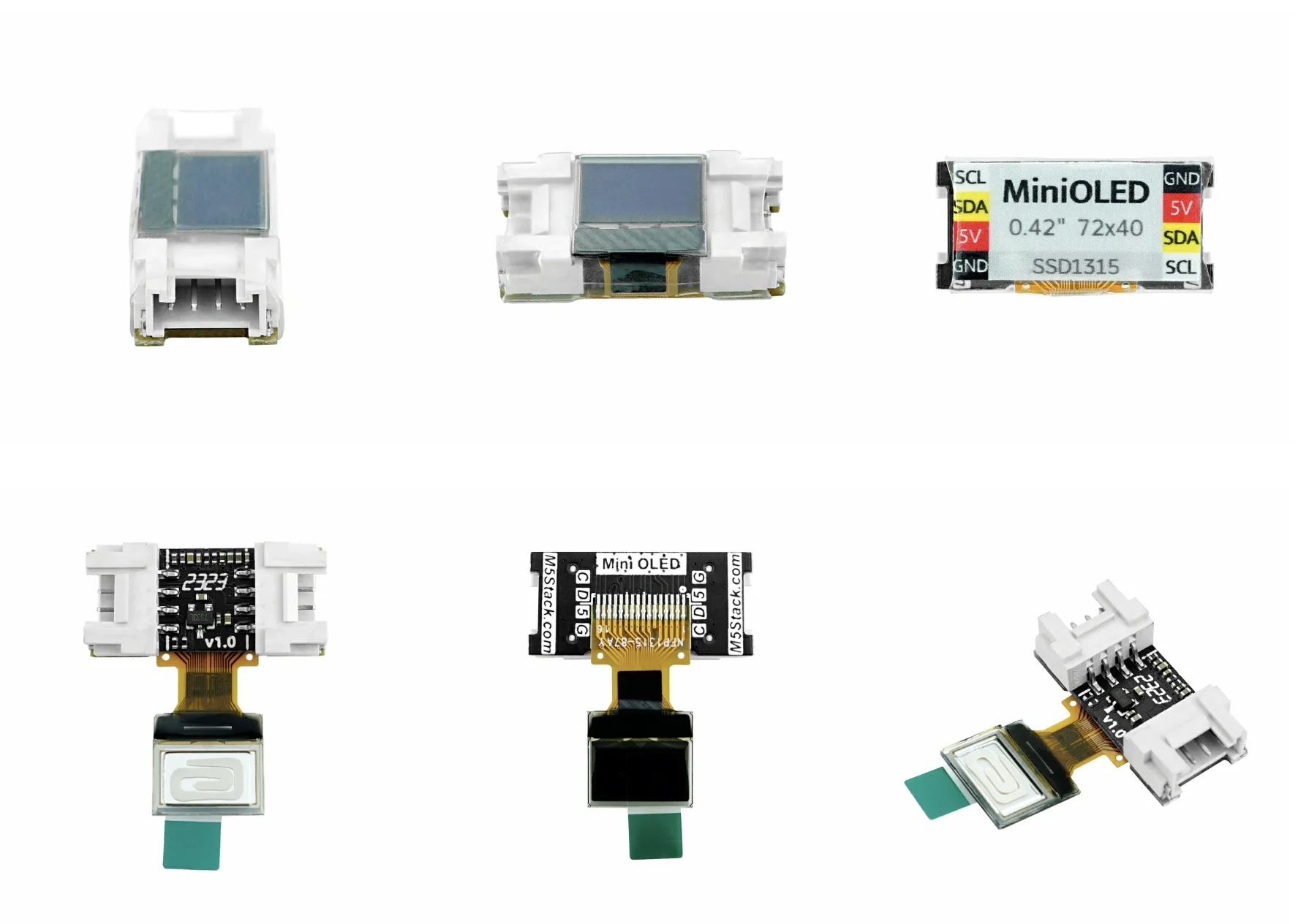 Official Mini OLED Unit 0.42 Inch 72x40 Resolution Monochrome Display SSD1315