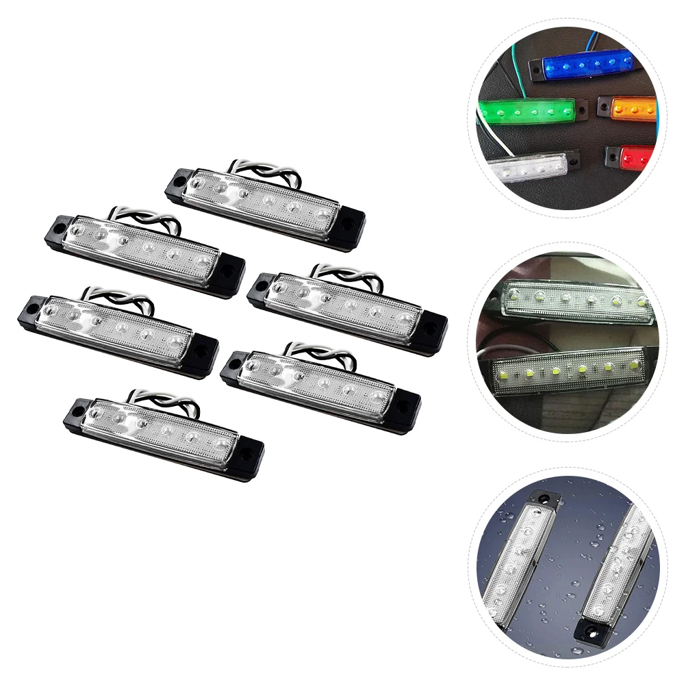 

6 Pcs 6led Boat Light Waterproof Navigation Lights Decoration Stern for Boats Marine Strip Yacht Abs Pontoon Utility