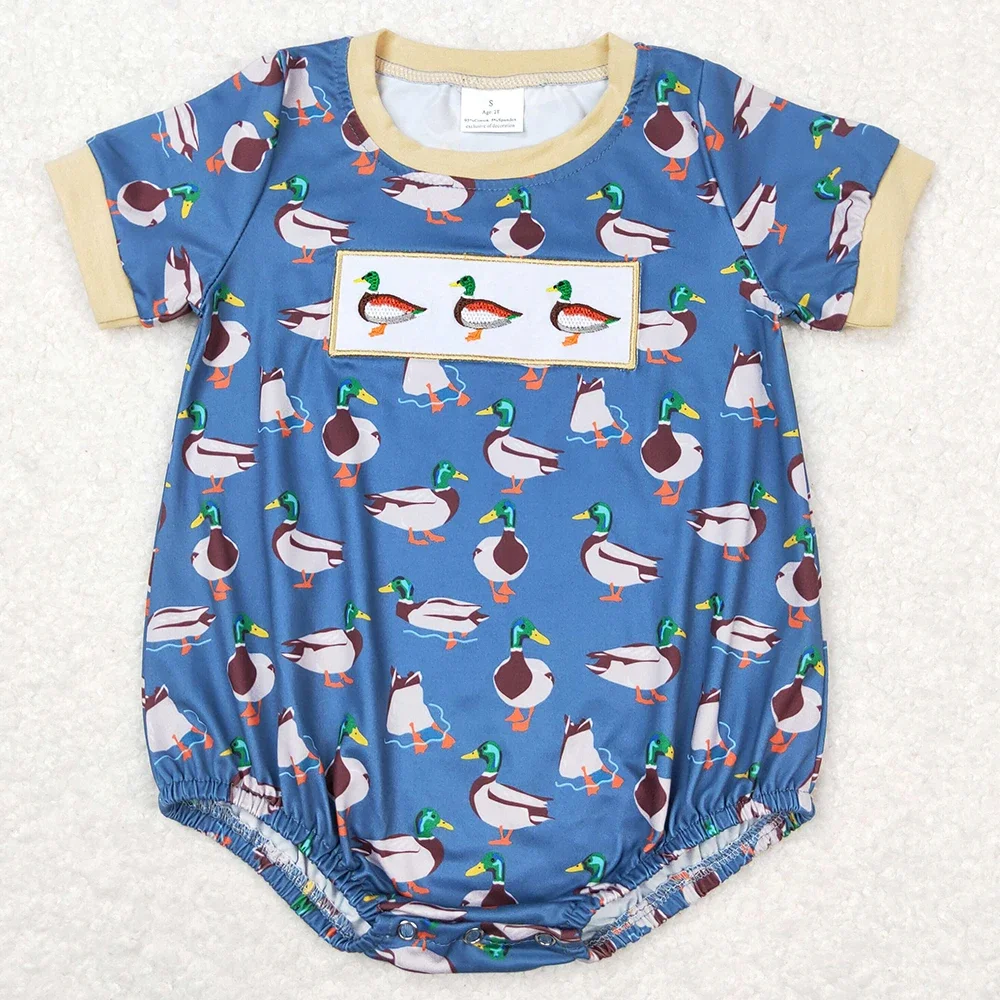 Boutique Baby Infant Boys Rompers Fishing Blue Stripes Short Sleeve Summer Baby Rompers Cute Toddler Boys Rompers Jumpsuit Sets 4