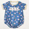 Boutique Baby Infant Boys Rompers Fishing Blue Stripes Short Sleeve Summer Baby Rompers Cute Toddler Boys Rompers Jumpsuit Sets 4