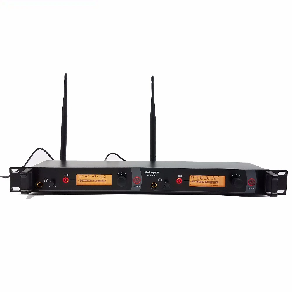 Betagear SR2050IEM 스테이지 Inear 모니터 시스템 3 수신기 1 송신기 무선 모니터 De 오디오 듀얼 채널 다중 주파수