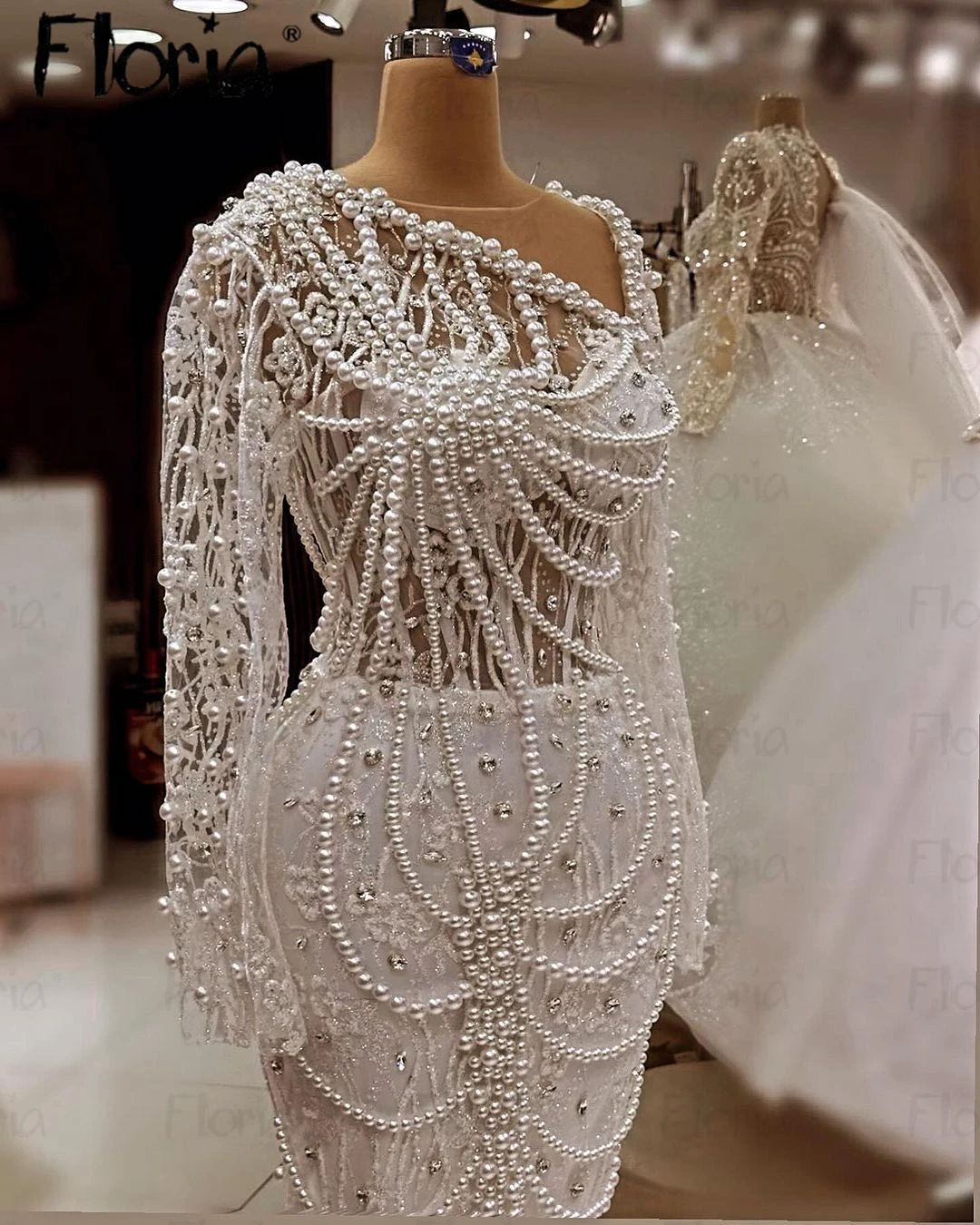 Abo da sposa classico con scollo a O Paillettes scintillanti Perline Abo da sposa Treno staccabile Abo da sposa a sirena Abo personalizzato Robe De Mariée 320 Abo da sposa classico con scollo a O Paillettes scintillanti Perline Abo da sposa Treno staccabile Abo da sposa a sirena Abo personalizzato Robe De Mariée 320