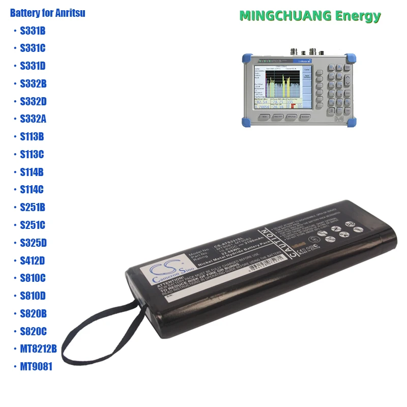 

Cameron Sino Equipment, Survey, Test Battery Anritsu MT9081 for S331B, S331C, S331D, S332B, S332D, S332A, S113B, S113C, S114B