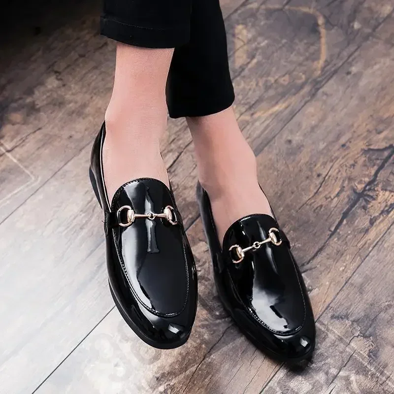 

Leather Shoes Men's British Style round Head Leisure Korean Men's Shoes Business Formal Wear Small Leather Party Low Top