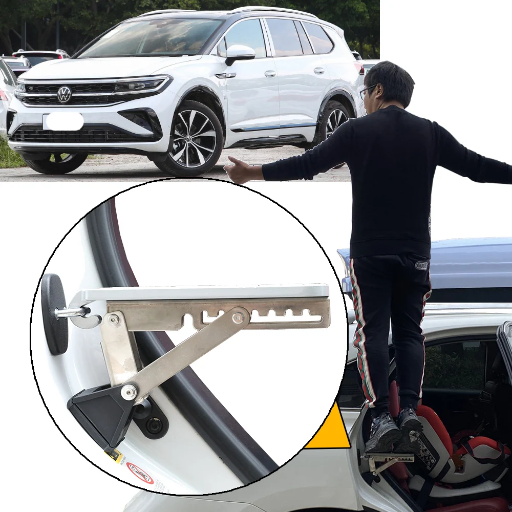 

Universal Fit Car Door Step, Foldable Roof Rack Door Step Up on Door Latch,Access to For VW TALAGON 2010-2025