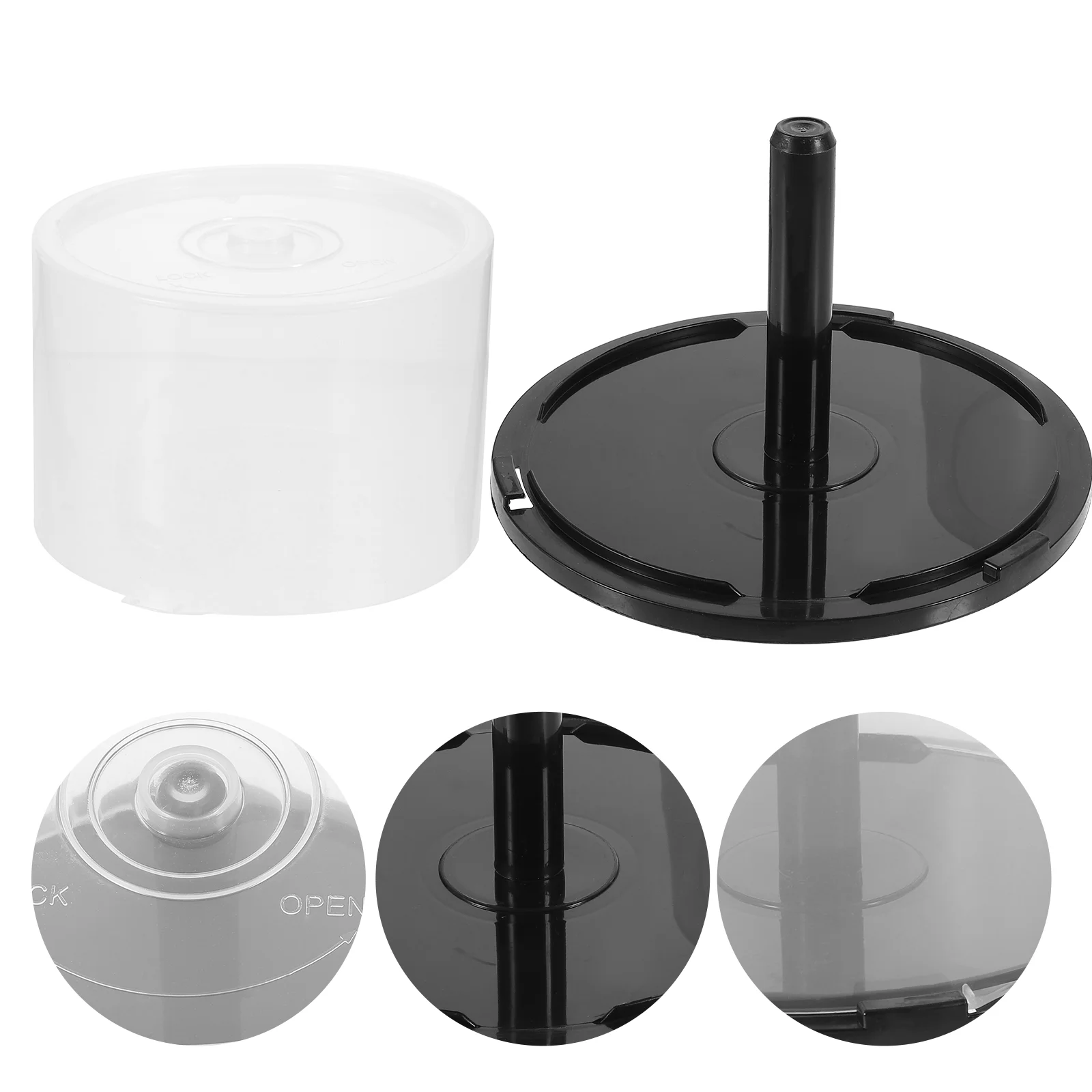 Plastic DVD Storage Holder Empty DVD Storage Bucket CD Containers 2 pcs cd dvd storage bag cd dvd storage case