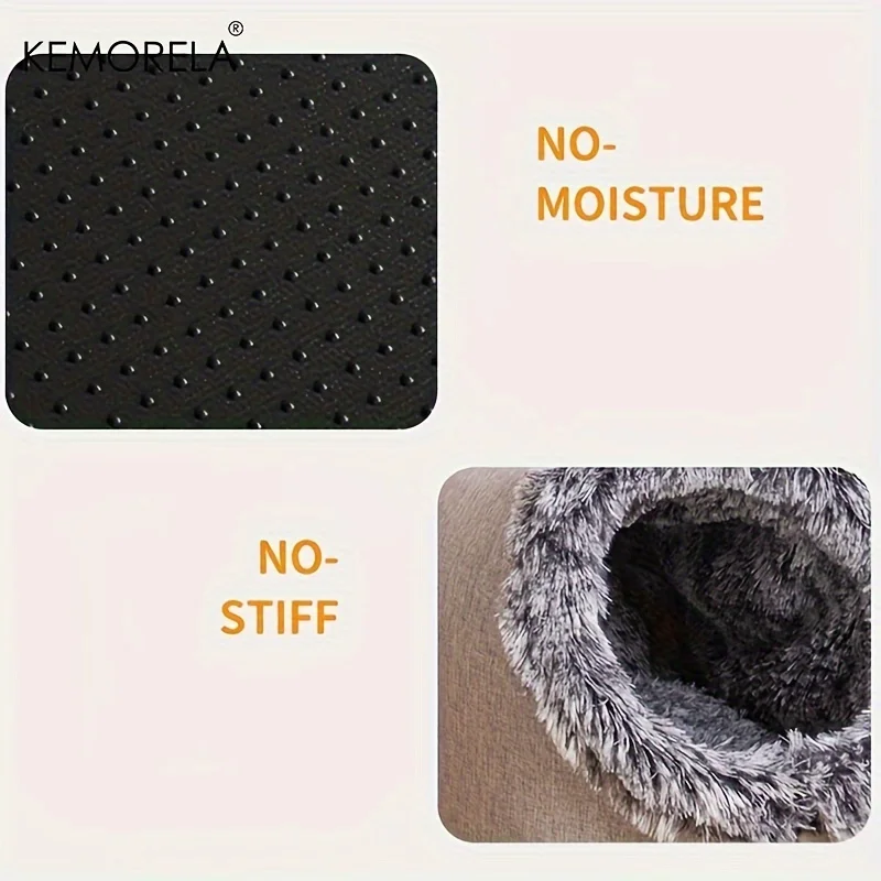 KEMORELA Cat Bed Comfortable Pet Sleeping Bed, Portable Cat Bed Warm And Thickened Pet Bed With Handle Portable Cat Bed_voghion.com