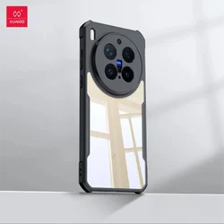 XUNDD Airbag Shockproof Camera Protection Case with Clear Back Stripe Design, Anti - Fingerprint for VIVO X300 Pro (Black Stripes Clear)