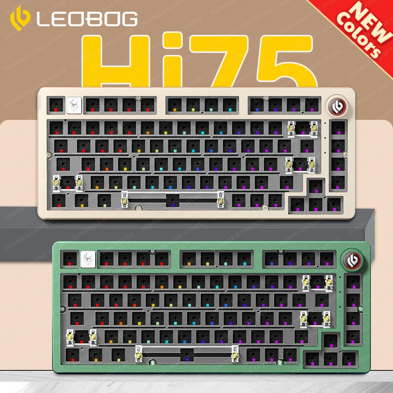 LEOBOG-Hi75メカニカルキーボードキット,アルミニウム多機能ノブ 