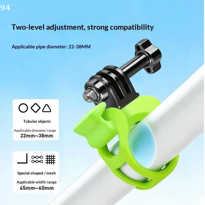 1 Pezzo Supporto Regolabile in Silicone Ronkoen per Action Camera, Mini Staffa Flessibile per Accessori Action Camera Insta360, Articoli di Cancelleria NF - immagine 3
