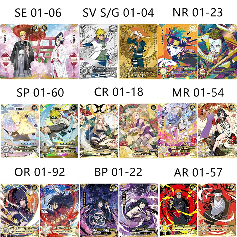 KAYOU Naruto Card Full Set Rare SV BP SE GP CP SP CR MR PR SLR OR AR NR UR ZR Cards Uzumaki